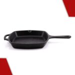 Cast Iron Cookware Cast Iron Frying Pan, Square Loop & Deep Handle 10 Inches, Black - Image 3