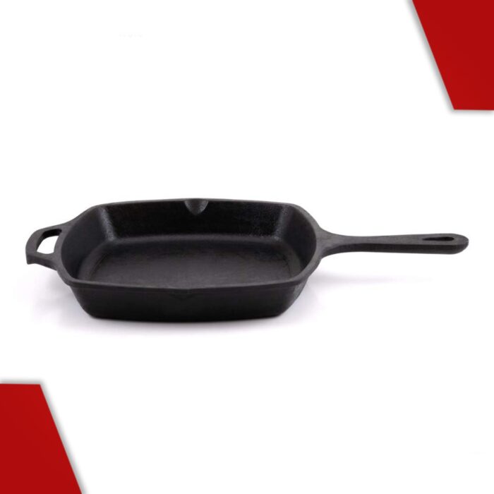 Cast Iron Cookware Cast Iron Frying Pan, Square Loop & Deep Handle 10 Inches, Black - Image 3