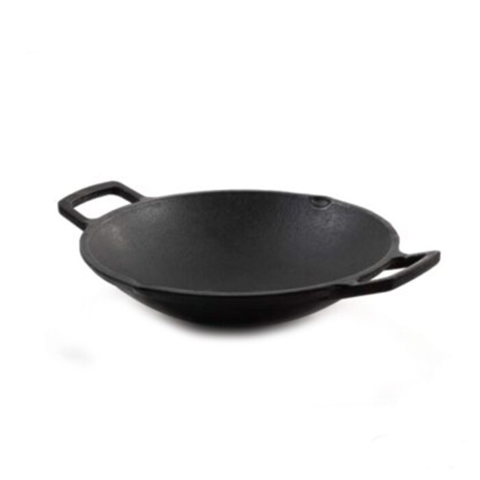 CastIronCookwareCastIronPreSeasonedShallowKadai_1-1.jpg Cast Iron Cookware Cast Iron Pre Seasoned Shallow Kadai - Image 1