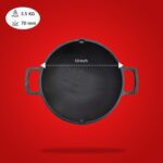 Cast Iron Cookware Cast Iron Pre Seasoned Shallow Kadai - Image 5