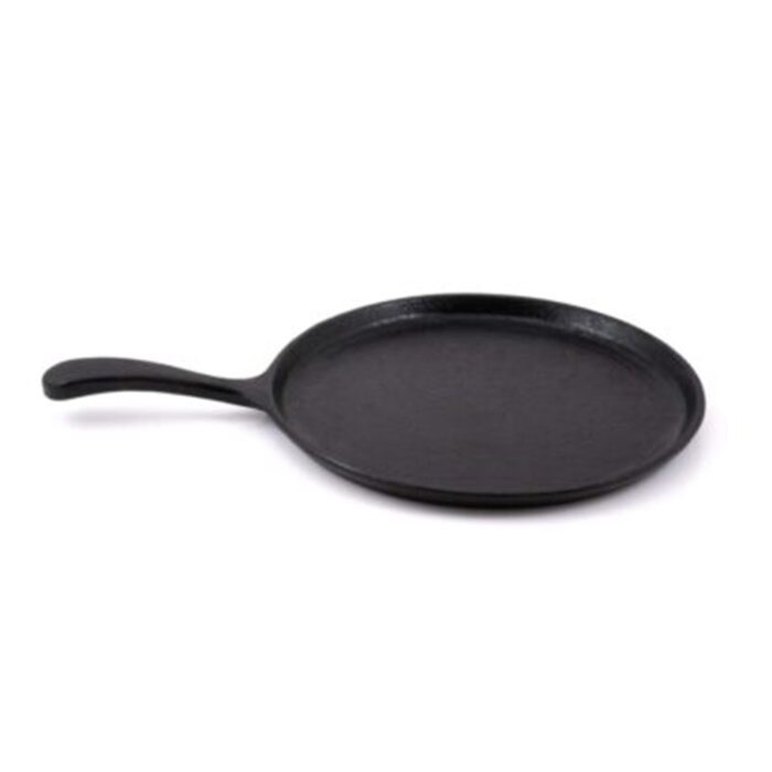 CastIronCookwareInductionBaseCastIronPizzaPan_Black_1-1.jpg Cast Iron Cookware Induction Base Cast Iron Pizza Pan Black - Image 1