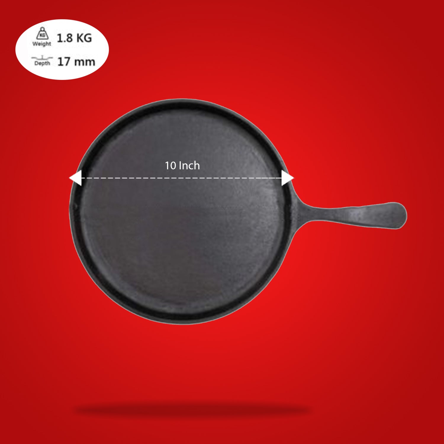  Will and Weaves Pre-Seasoned Cast Iron Dosa Tawa 12