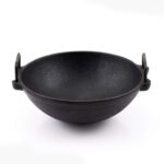 Cast Iron Cookware Pre-Seasoned Kadai 10.5 Inches