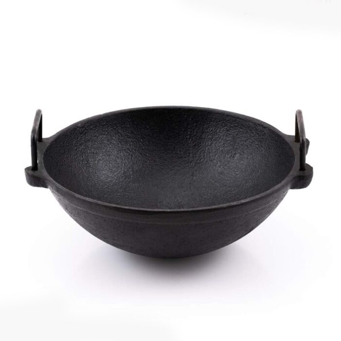 CastIronCookwarePre-SeasonedKadai10.5Inches_1-1.jpg Cast Iron Cookware Pre-Seasoned Kadai 10.5 Inches - Image 1