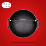 Cast Iron Cookware Pre-Seasoned Kadai 10.5 Inches - Image 4