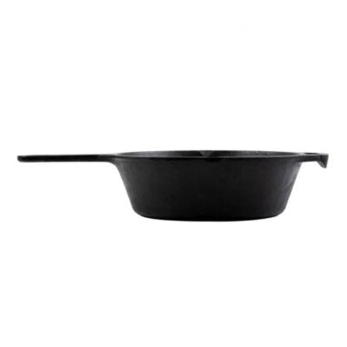 CastIronFryingPan_DeepSkillet10InchesRounded_Black_1-1.jpg Cast Iron Cookware Cast Iron Frying Pan, Deep Skillet 10 Inches Rounded, Black - Image 1