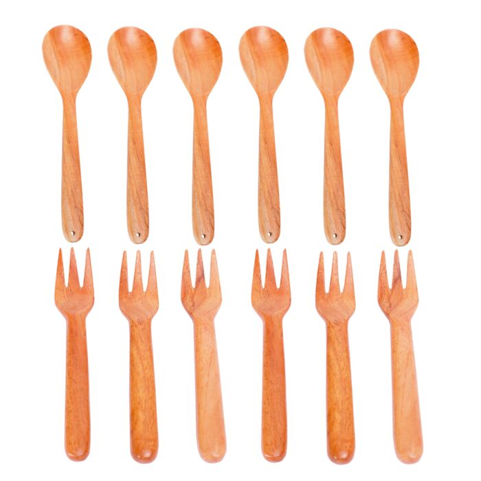 Combo_0003s_0002_06_0001_038A3124copy4.jpg Neemwood Forks & Spoons - 6 each - Image 1