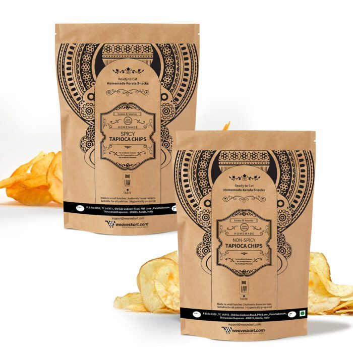 Combo_1 copy Combo of Special Tapioca Chips (Non-Spicy Tapioca Chips + Spicy Tapioca Chips) 250gm Each - Image 1