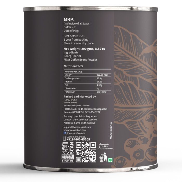 Freshly Ground Special Coorg Filter Coffee Powder 200 g - Image 3
