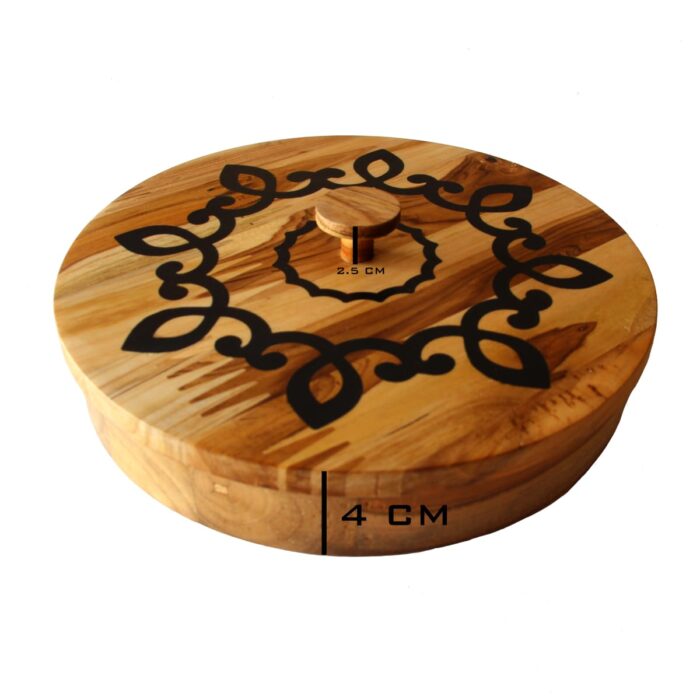 IMG-20210321-WA0060.jpg Handcrafted Teakwood Spices/Masala/Dry fruits Box MBE(Black)-03(G) - Image 1