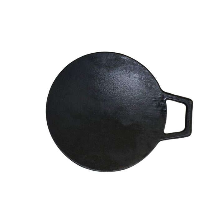 IronCurvedRotiTawa_9Inches_Black1_1-1.jpg Cast Iron Cookware Cast Iron Curved Roti Tawa, 9 Inches, Black - Image 1