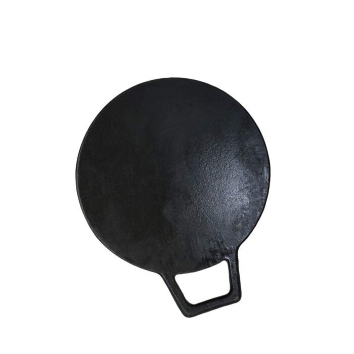 Cast Iron Cookware Cast Iron Curved Roti Tawa, 9 Inches, Black - Image 2
