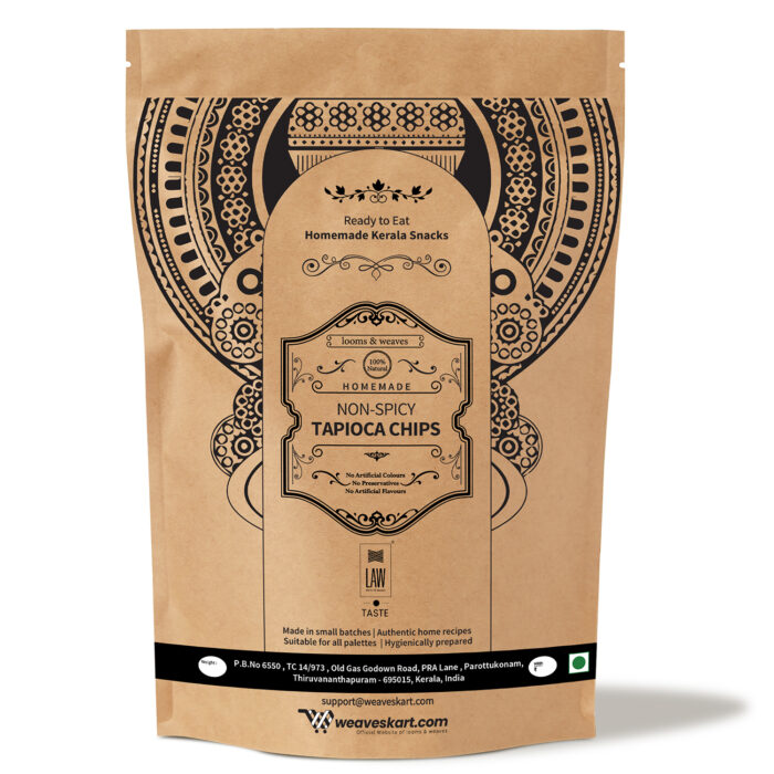 Perfect Tea Time Vegan Snacks Non-Spicy Tapioca Chips 250gm - Image 2