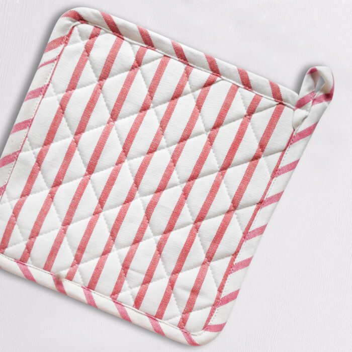Pot-Holder-5.jpg Pot Holders with Red & White Stipes (Set of 2) 8 x 8 inch - Image 1