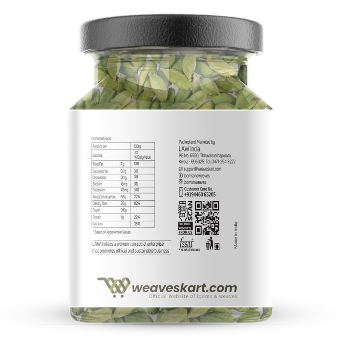 Premium Single Origin Alleppey Green Cardamom Whole 100gm - Image 4
