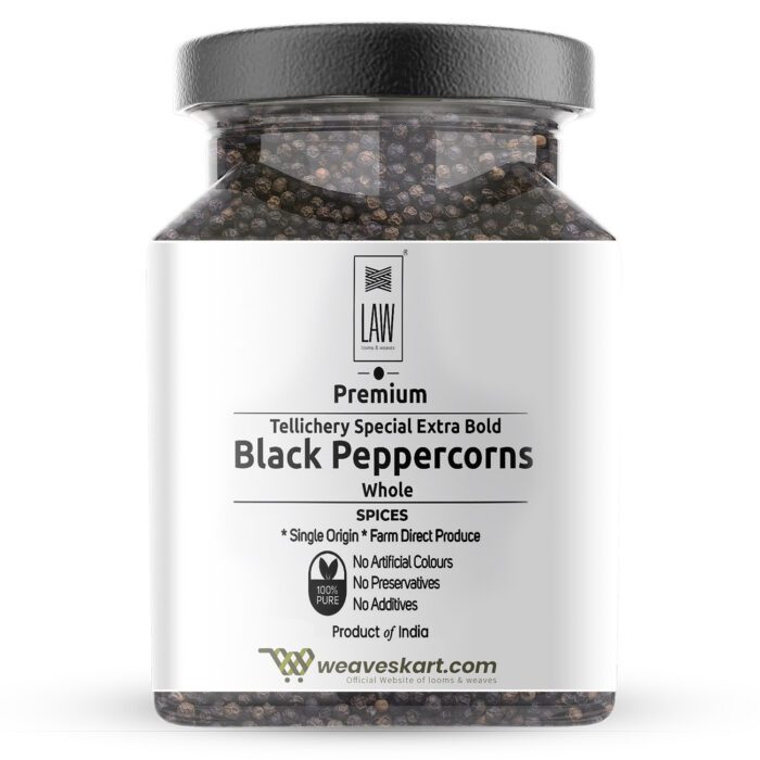 Premium Single origin Tellichery Special Extra Bold Black Peppercorns Whole 100 gm - Image 2