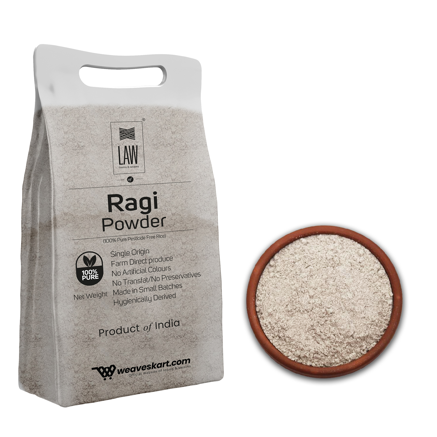 Ragi Powder 1Kg - weaveskart (LAW India) - looms & weaves