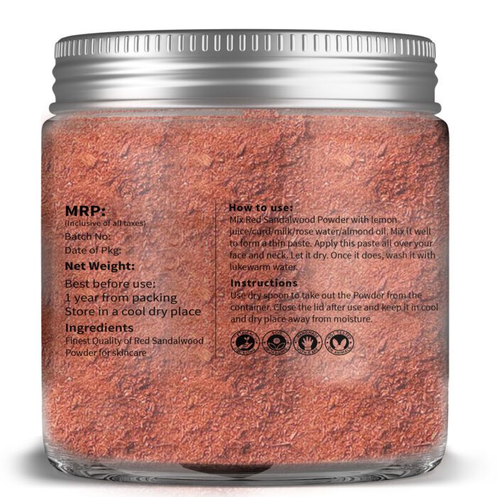 Ayurvedic Red Sandal Powder 100gm - Image 4