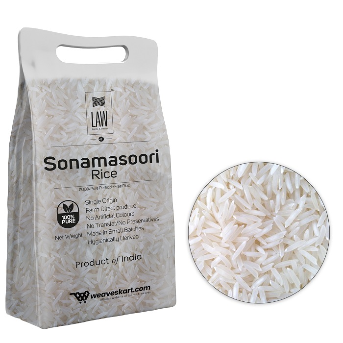 Sonamasoori Rice 1Kg - weaveskart (LAW India) - looms & weaves