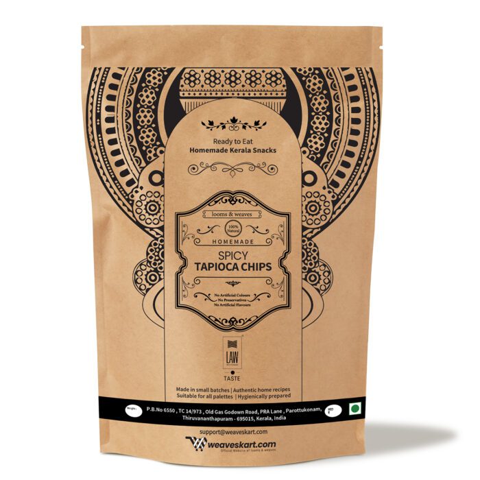 Perfect Tea Time Vegan Snacks - Spicy Tapioca Chips 250gm - Image 2