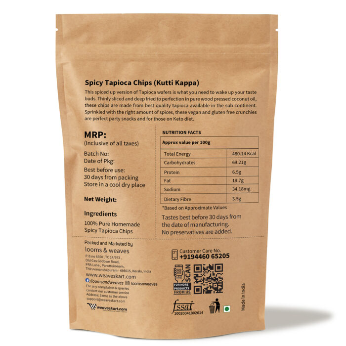 Perfect Tea Time Vegan Snacks - Spicy Tapioca Chips (Stick) 250gm - Image 3