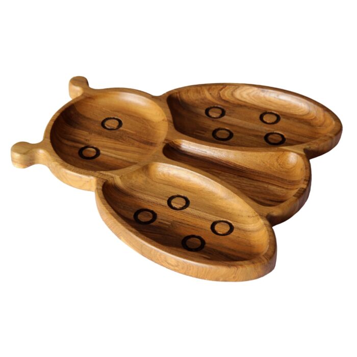WhatsAppImage2021-06-25at9.45.12AM.jpg Premium Teak Wood Kids Plate for Dinner & Lunch (12" x 12") KP-10(V) - Image 1