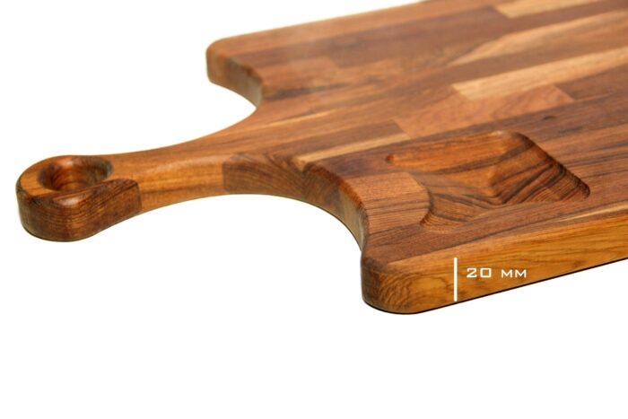 Premium Handmade Teakwood Wood Chopping Board - Size (18” x 12”) CH-01(V) - Image 4