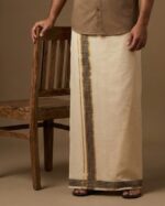 Kerala Handloom Golden Elegance Dhoti (31)