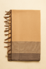 Kerala Handloom Kasaragod Saree Light Brown - Six Yards Of Uniqueness - Image 3