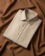 Muslin Khadi Buff Coloured Casual Shirt