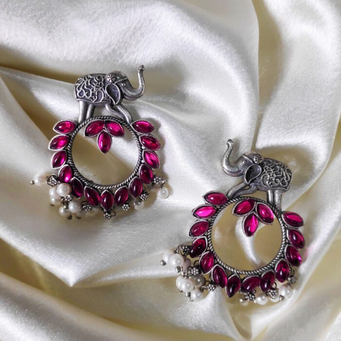 Earrings (3) German Silver Earring (LAW54) - Image 1