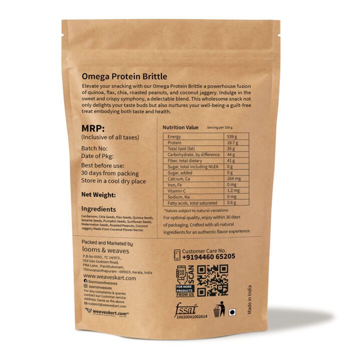 Omega Protein Brittle Chikki 250g - Image 3