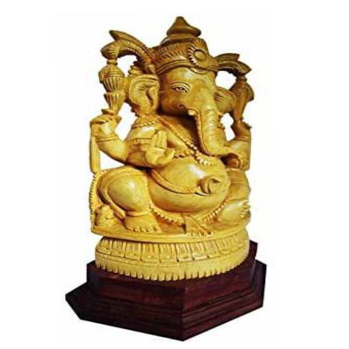 Images_0008_GANESH Ganesh (White Wood) - Image 1