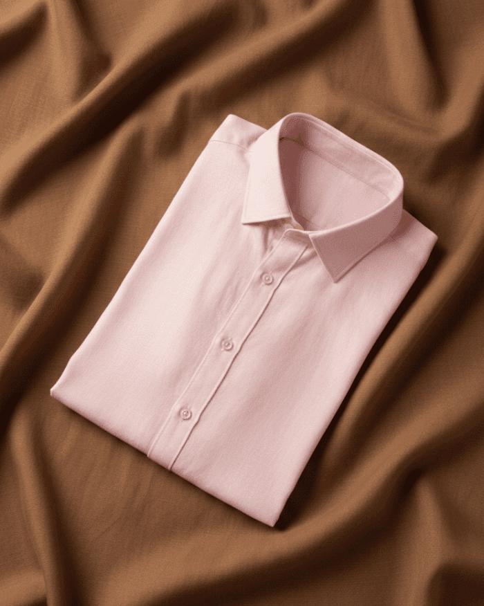 shirt 11(1) Muslin Khadi Petal Pink Casual Shirt - Image 1