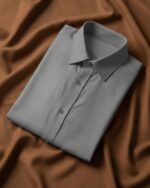 Muslin Khadi Grey Casual Shirt
