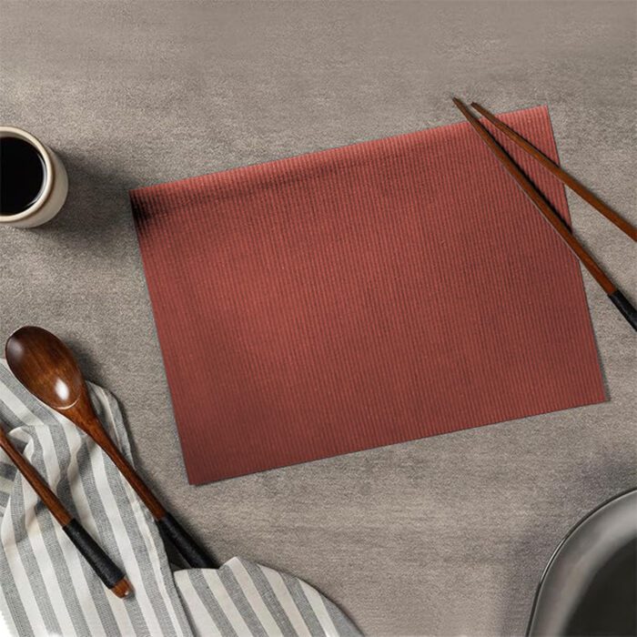 Handwoven Cotton Maroon Table Mats (Set of 6 Pcs) - Image 3