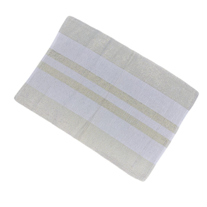 Handwoven Cotton Table Mats With Multicolour Check (Set of 6 Pcs) - Image 2