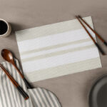 Handwoven Cotton Table Mats With Multicolour Check (Set of 6 Pcs)