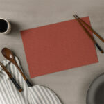 Handwoven Cotton Maroon Table Mats (Set of 6 Pcs)
