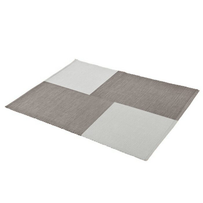 Handwoven Cotton Table Mats With Multicolour Check (Set of 6 Pcs) - Image 2