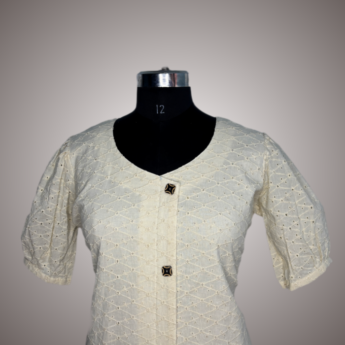 Hakoba Off-white Kurti - Image 2