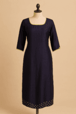 Elegant Hand-Embroidered Silk Kurti