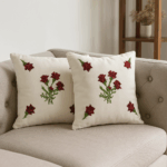 Premium Handcrafted Embroidery Cushion Cover Set of 2(16×16 inches)