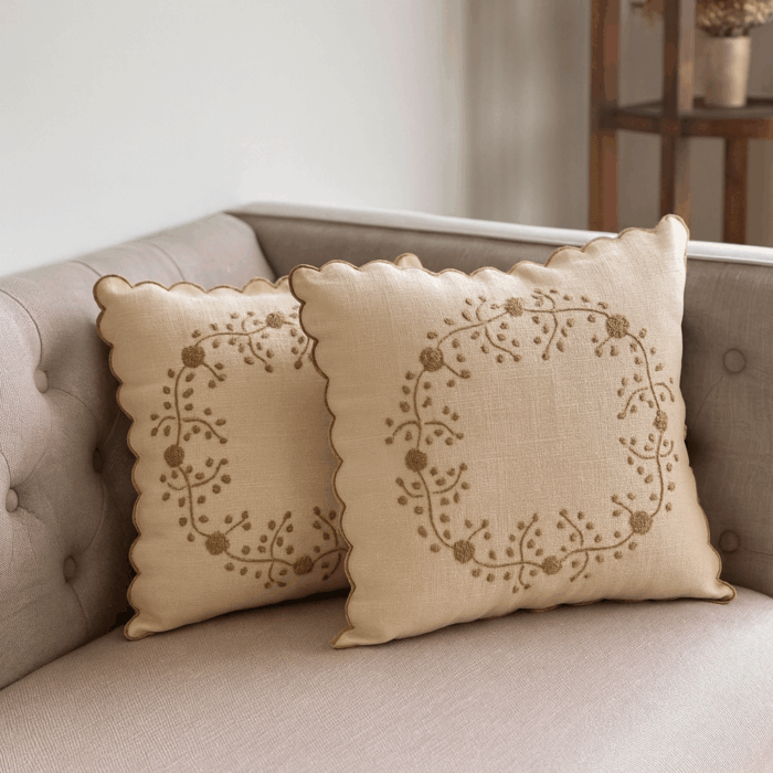 6d8cade1-9774-4f42-90f1-7ca4846e73af Premium Handcrafted Embroidery Cushion Cover Set of 2 (16×16 inches) - Image 1