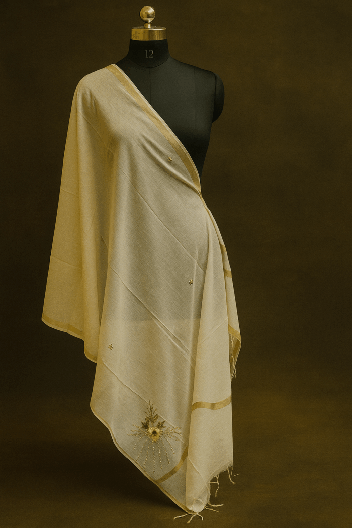 d51d463f-09f1-4ddf-aa5d-5bfe4939030f Chanderi Silk Dupatta with Exquisite Hand Embroidery (6) - Image 1