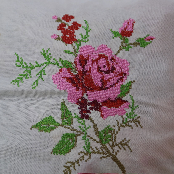 Premium Handcrafted Embroidery Cushion Cover (16×16 inches) - Image 2