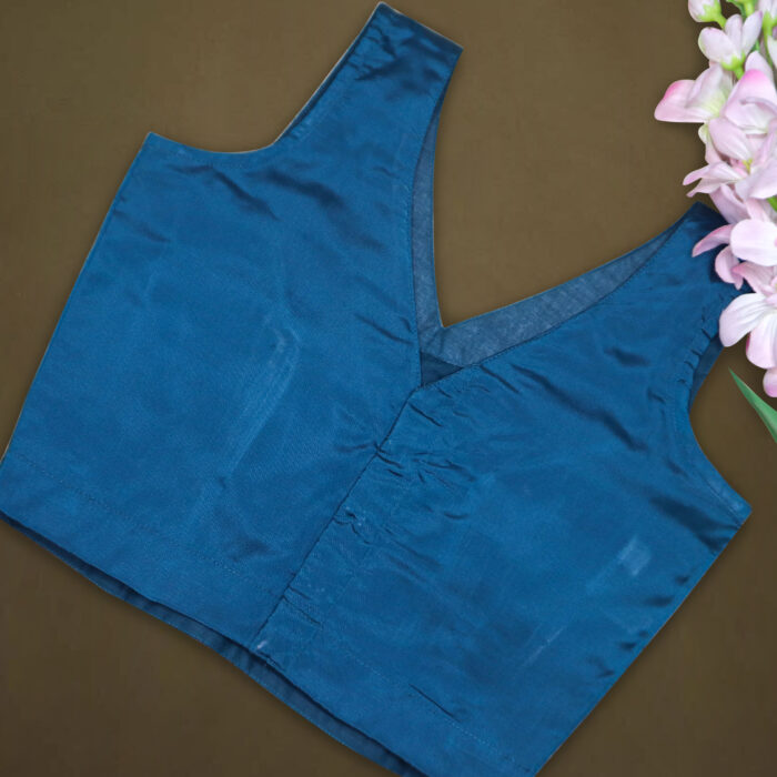 Sleeveless Cotton Silk Blouse with Princess Cut - Image 2