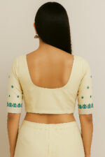 Handloom Cotton Kasavu Blouse - Image 4