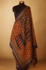 Midnight Garden Chiffon Dupatta – Hand-Embroidered Mirror Work