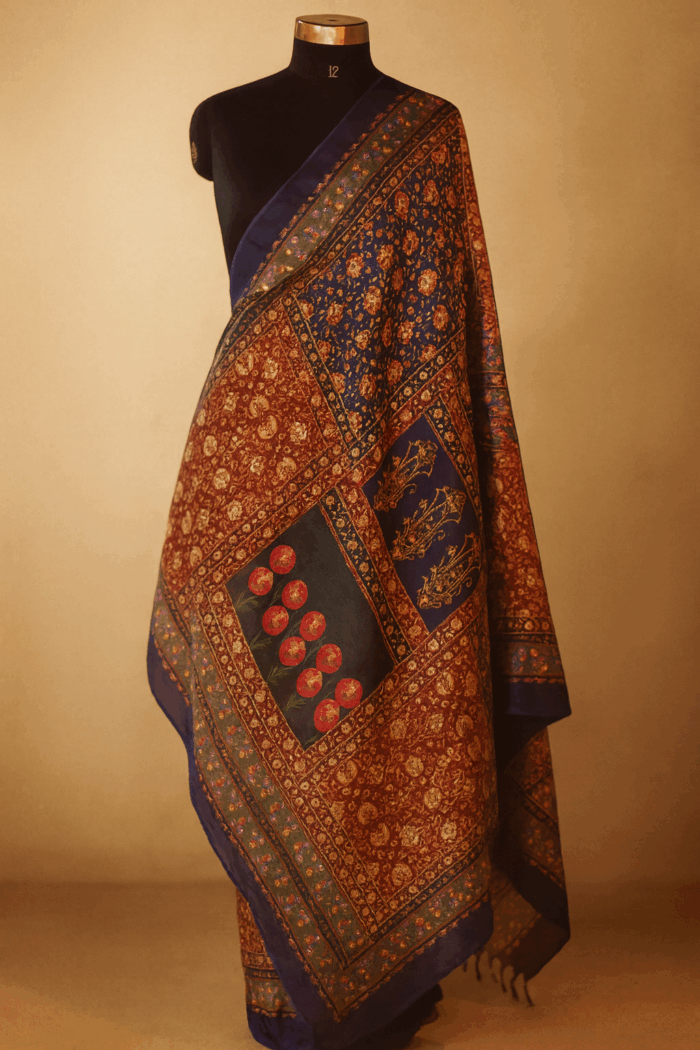 a2b74cde-2751-4d8b-9de0-45428cd5b50a Midnight Garden Chiffon Dupatta – Hand-Embroidered Mirror Work - Image 1
